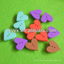 Heart Shape Wooden Button